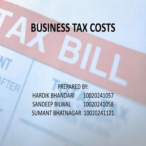 Business tax costs