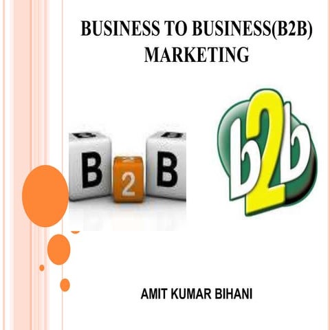 Business to business(b2 b) marketing