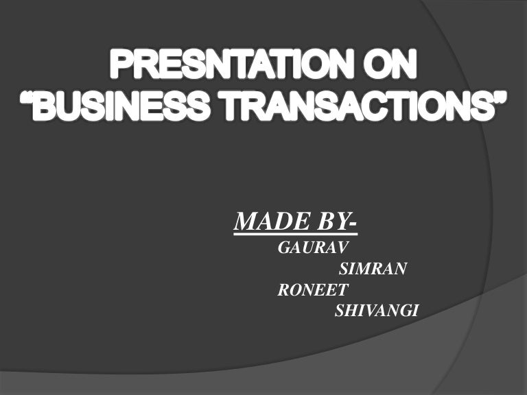 business transaction