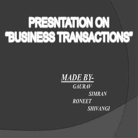 Business transaction
