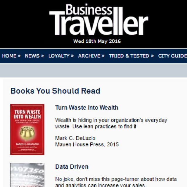 X Makes the Business Traveller List May 2016