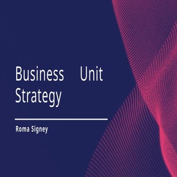 Business Unit Level Strategies and Functional Level Strategies .pptx