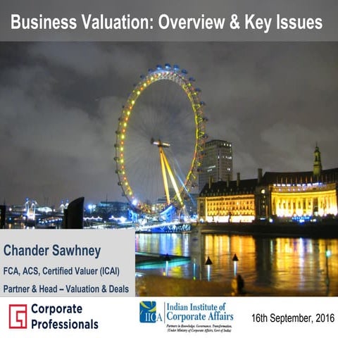 Business Valuation: Overview & Key Issues 