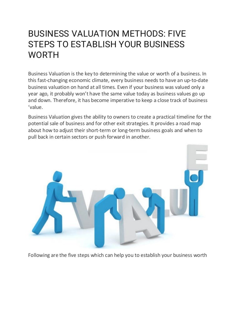 Business valuation methods for small business