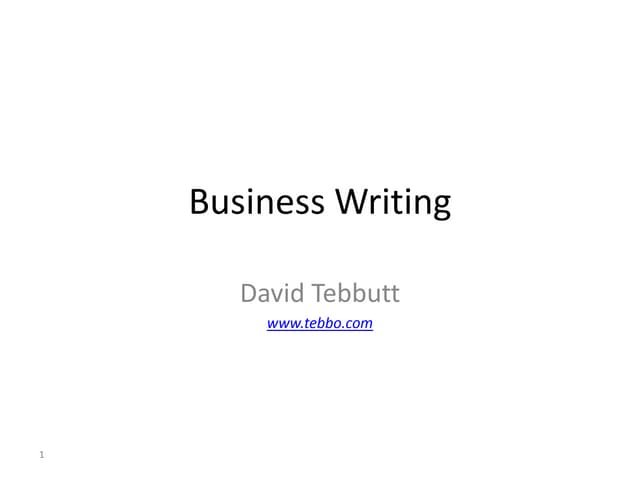 Business Writing
