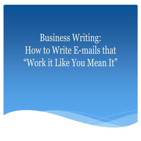 Business Writing