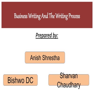 Business writing and the writing process