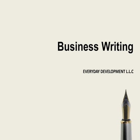 Business writing slides