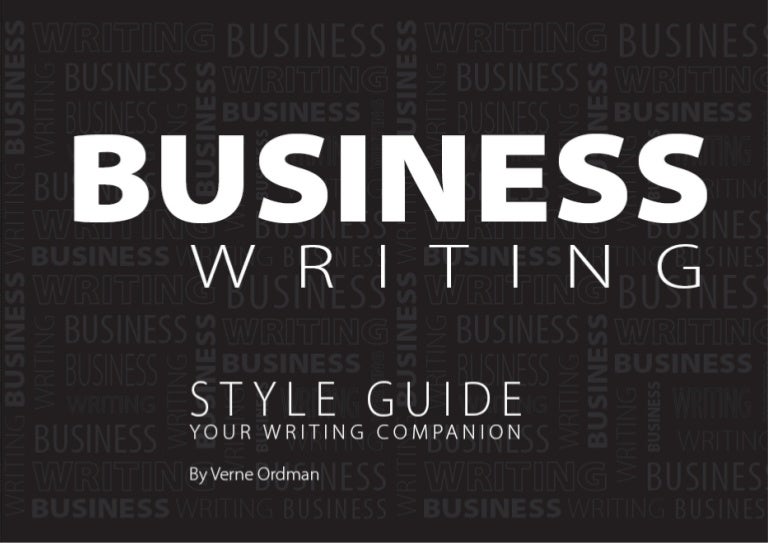 Business Writing Style Guide Your Writing Companion