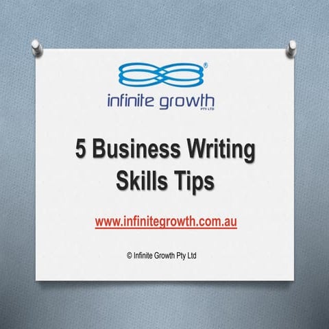 5 Business Writing Tips
