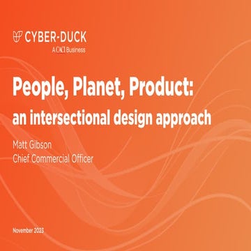 Business X Design - Digital for People, Product, and Planet - an Intersection...