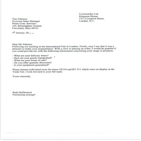 Bus letter practice test