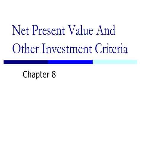 NPV is net present value of document.ppt