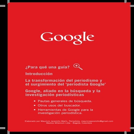 Guías Google para periodistas - Búsqueda e investigación periodística