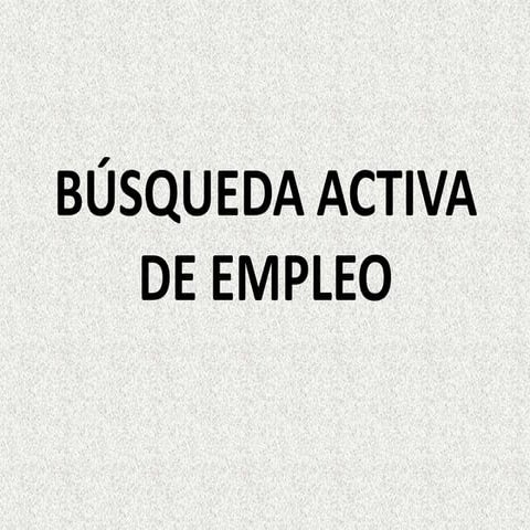 Busqueda Activa de Empleo Sevilla