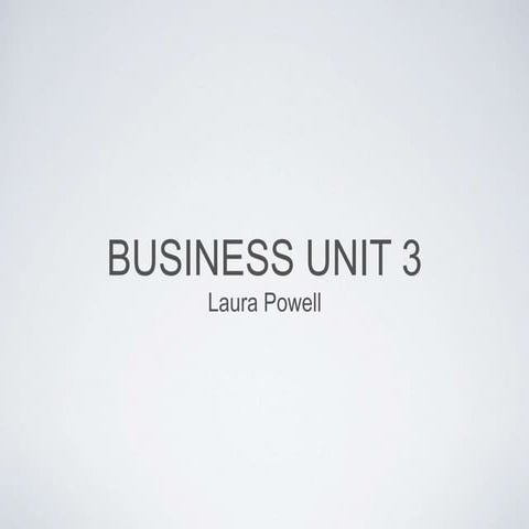 Business Unit 3 Revision AQA