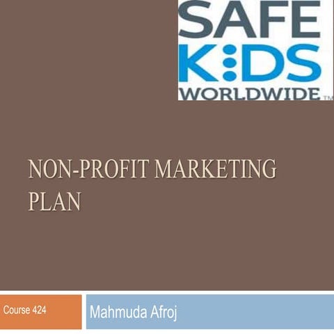  marketing plan for  non profit organization 