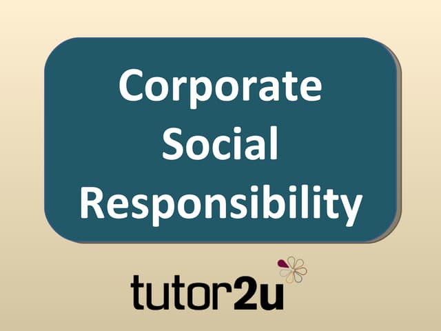 Business & Corporate Social Responsibility