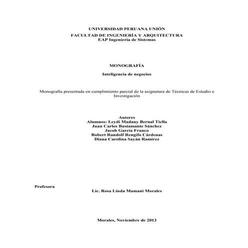 Inteligencia de negocios