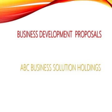 Bussiness development