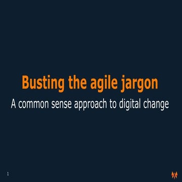 Busting the Agile Jargon - a common sense approach to Digital Change