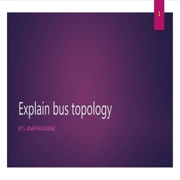 Bus topology ppt
