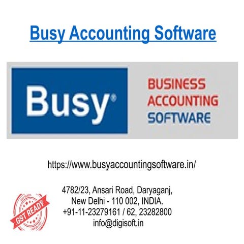 Busy accounting software ppt