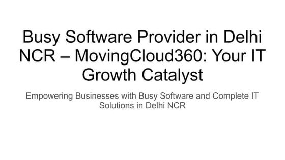 Your Busy Software Provider in Delhi NCR
