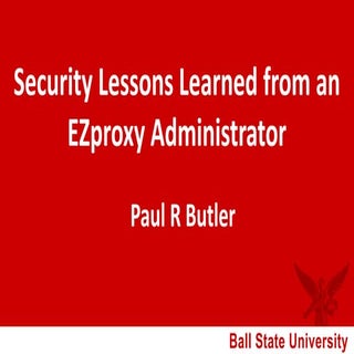 Butler - Security Lessons Learned f...
