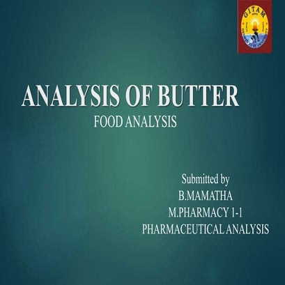 Butter analysis 
