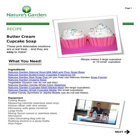 Buttercream cupcake soap