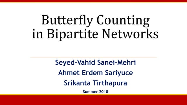 Butterfly Counting in Bipartite Networks