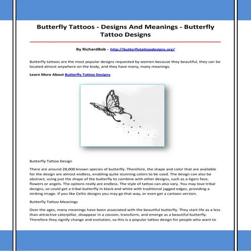Butterfly tattoo designs | PDF