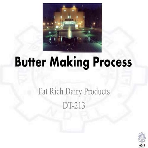 Butter making process