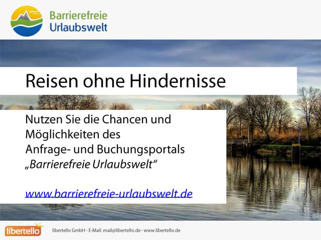 Buchungsportal Barrierefreie Urlaub...