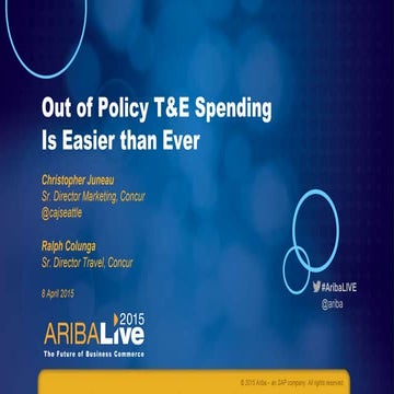 Out of Policy T&E Spending Is Easier than Ever