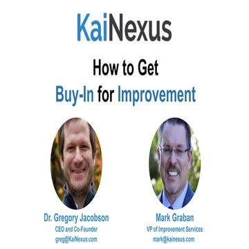 How to Get Buy In for Improvement