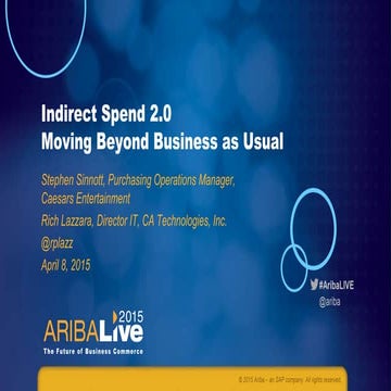 Indirect Spend 2.0 - Moving Beyond Business as Usual
