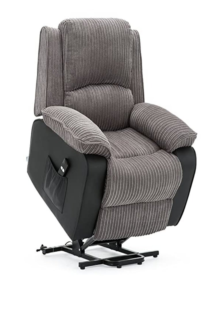 buy More4Homes POSTANA JUMBO CORD FABRIC RISE RECLINER ARMCHAIR ELECT…