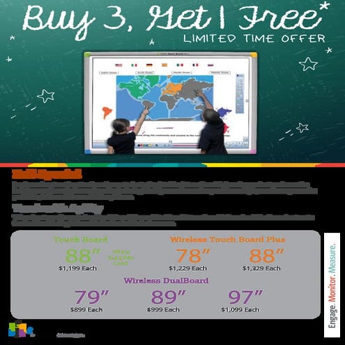 Buy3  get1free Interactive Whiteboard Special