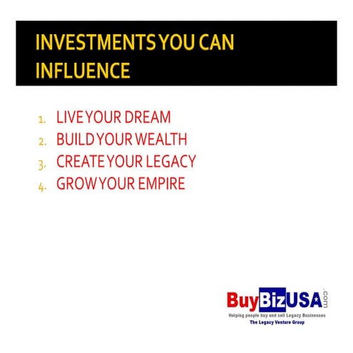 Buy A Business   Begin A Dream