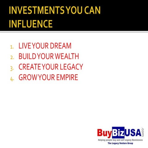 Buy A Business   Begin A Dream 2012