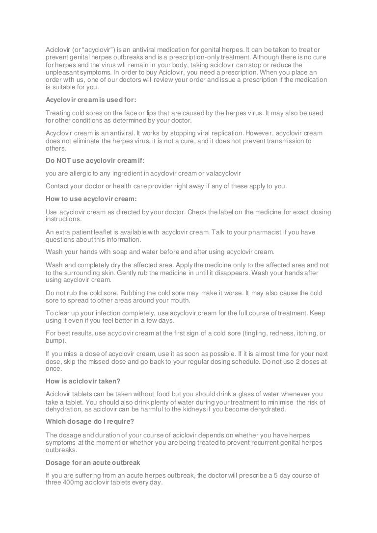 Acyclovir Where To Buy