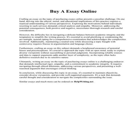 Buy A Essay Online. Saint Francis University