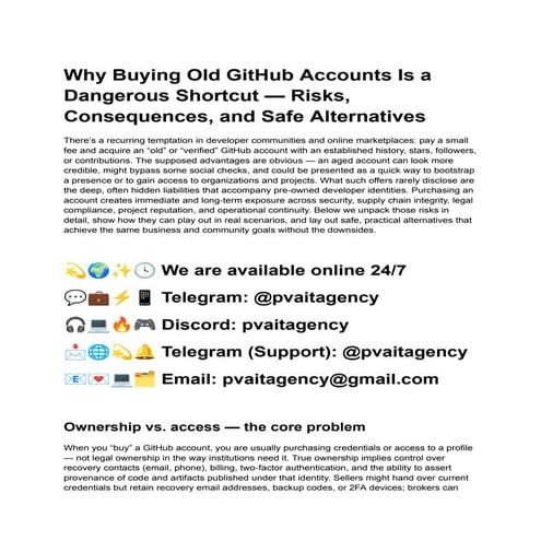 Buy Aged GitHub Account With Contributions.pdf