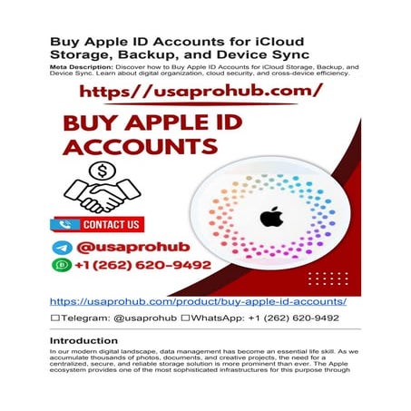 Comprehensive Guide to Buying Apple ID Accounts for iCloud Storage and ...