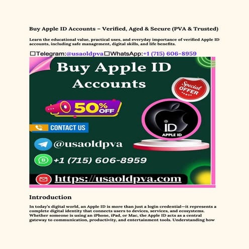 Buy Apple ID Accounts – 13 Trusted Sites in the US .pdf