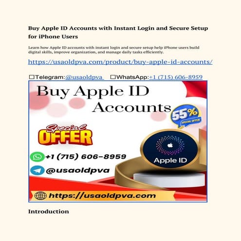 Buy Apple ID Accounts with Instant Entry.pdf