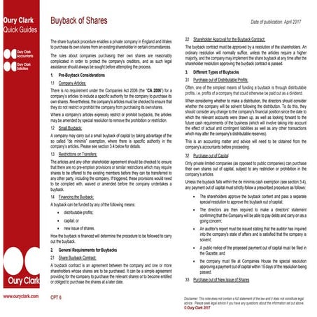 Buy back procedure | DOCX