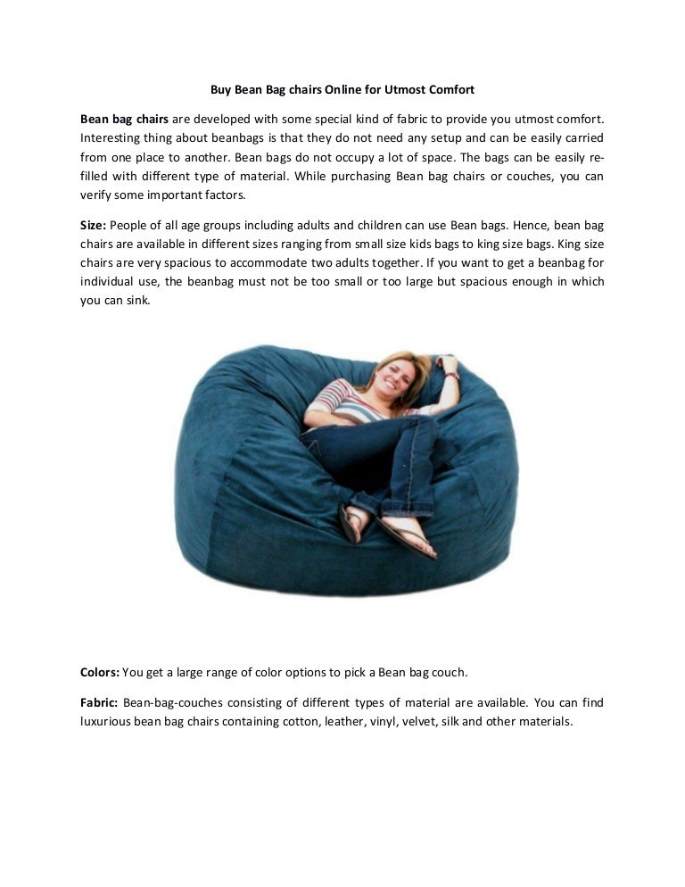 Buy Bean Bag Chairs Online For Utmost Comfort